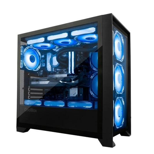 Coolbox Caja Gaming ATX Ge-2000 DualView S/Fte