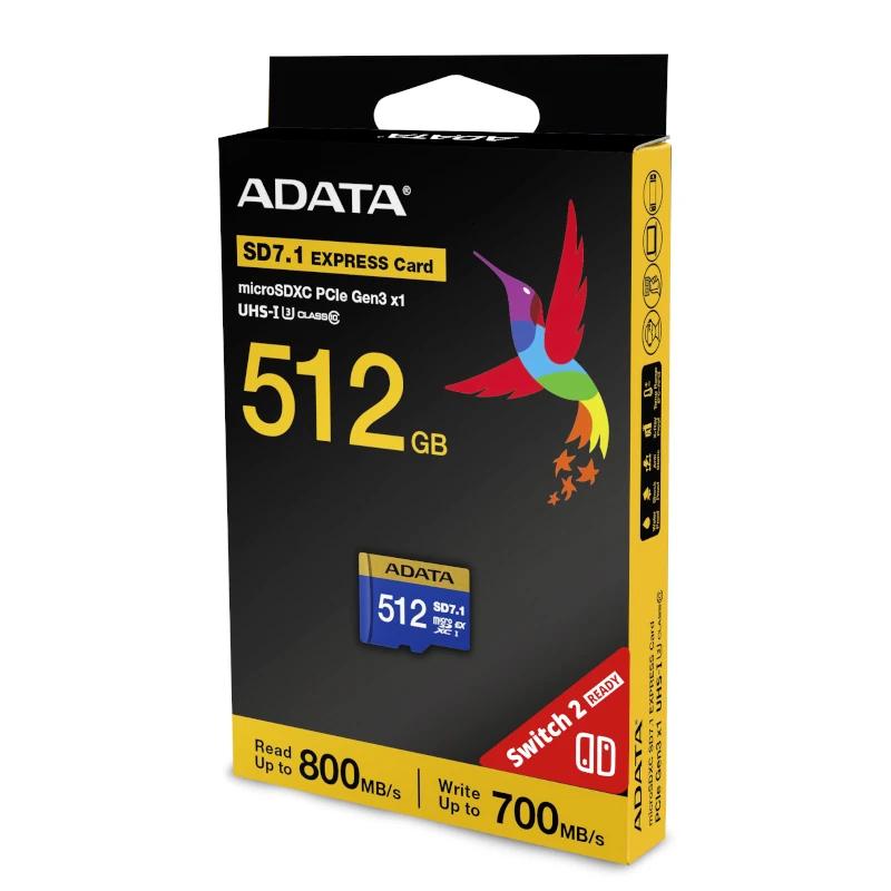 ADATA Extreme microSDXC 512GB SD7.1 Gen3x1 Switch2
