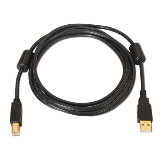 Cable USB 2.0 Impresora Aisens A101-0011
USB Tipo-B Macho - USB Macho
Hasta 2.5W
60Mbps
5m
Negro