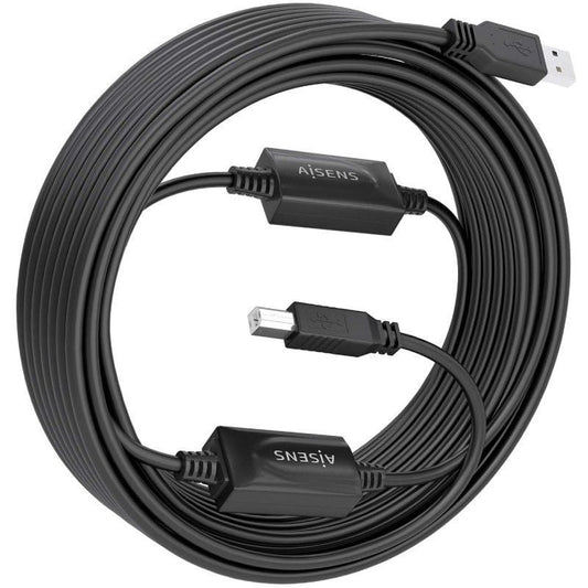 Cable Alargador USB 2.0 Aisens A101-0906
USB Macho - USB Tipo-B
15m
Negro