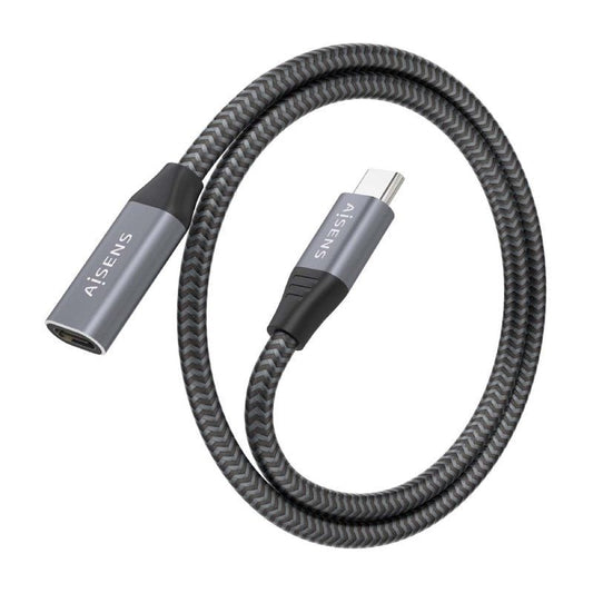 Cable Alargador USB 3.2 Aisens A107-0760
USB Tipo-C Macho - USB Tipo-C Hembra
Hasta 100W
20Gbps
50cm
Gris