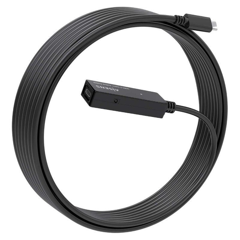 Cable Alargador USB 3.2 con Amplificador Aisens A107-0869
USB Tipo-C Macho - USB Tipo-C Hembra
Hasta 100W
20Gbps
5m
Negro