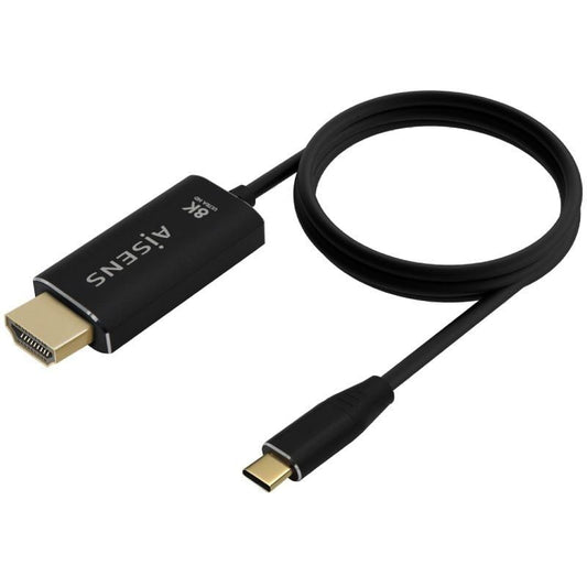 Cable Conversor Aisens A109-0711
USB Tipo-C Macho - HDMI 8K Macho
Hasta 27W
6000Mbps
1m
Negro