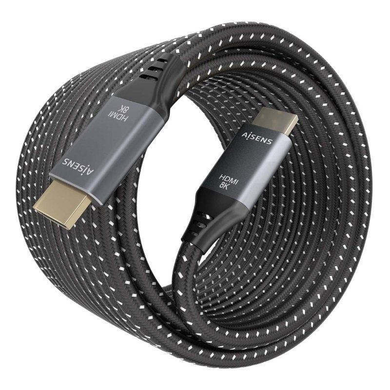 Cable HDMI 2.1 8K Aisens A150-0877
HDMI Macho - HDMI Macho
7m
Gris y Negro