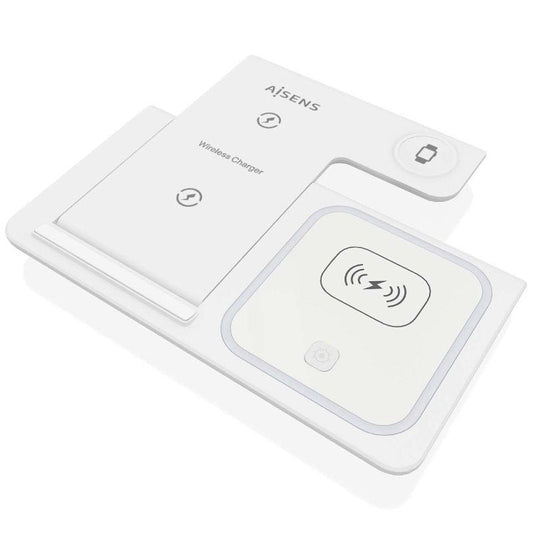 Aisens Cargador Inalámbrico USBC 15W 3 en 1 compac