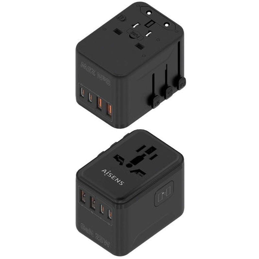 Cargador de Pared Universal GaN para Viaje Aisens ASPS-2A2C08-BK
Toma de Corriente Universal
2xUSB Tipo-C
2xUSB
25W