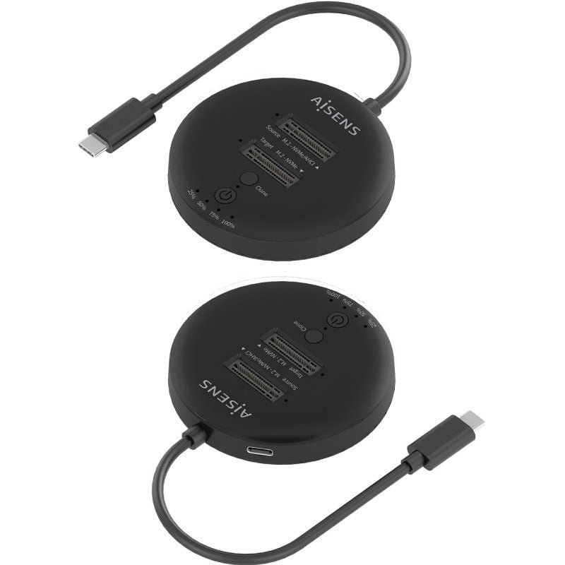 Dock USB 3.2 Gen2 Tipo-C para SSD M.2 NVMe Aisens ASDS-2M2N05-BK
Gris