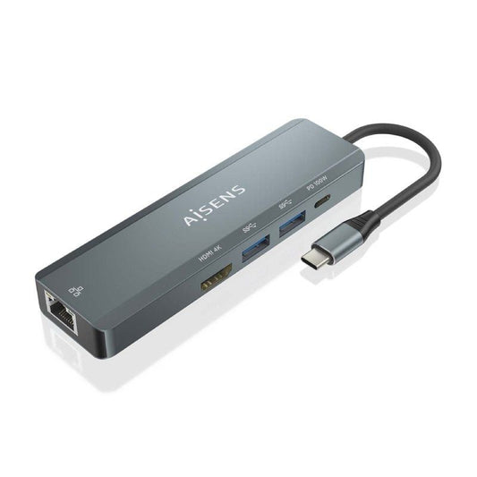 Docking USB Tipo-C Aisens ASUC-5P011-GR
1xHDMI 4K
2xUSB
1xRJ45
1xUSB Tipo-C
1xUSB Tipo-C PD
Gris