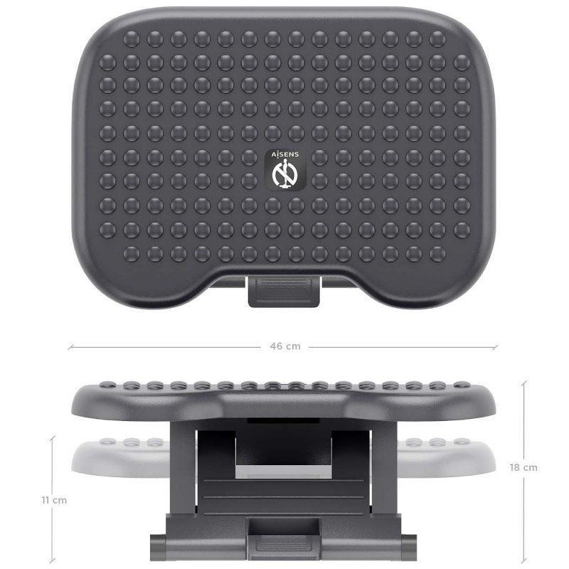 Reposapiés Ergonómico
Inclinable
Ajustable Aisens FRT02-267
46 x 18cm