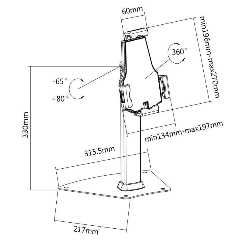 Soporte para Tablet Aisens MS1P03-113
Antirrobo
Negro