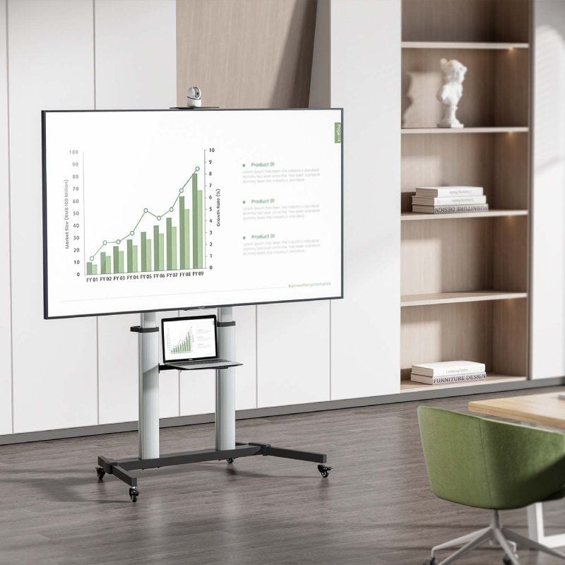 Soporte de Suelo con Ruedas Aisens FT100TE-259 para TV de 60-100"
hasta 100kg