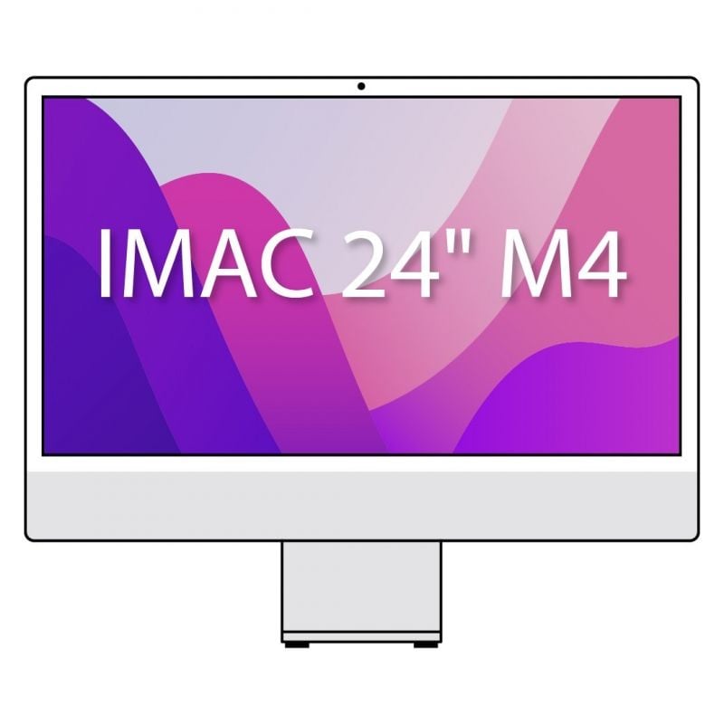Apple iMac 24" Retina 4,5K
M4 10-Core CPU
16Gb
256Gb SSD
10-Core GPU
Cristal Nanotexturizado
Plata