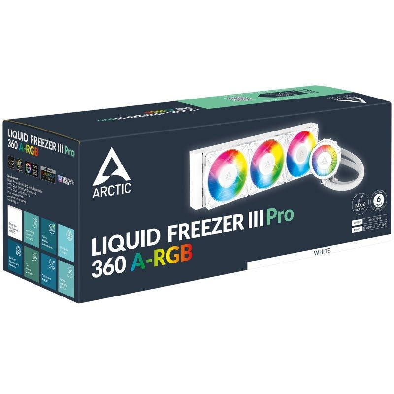 Sistema de Refrigeración Líquida Arctic Liquid Freezer III Pro 360 A-RGB
Blanco