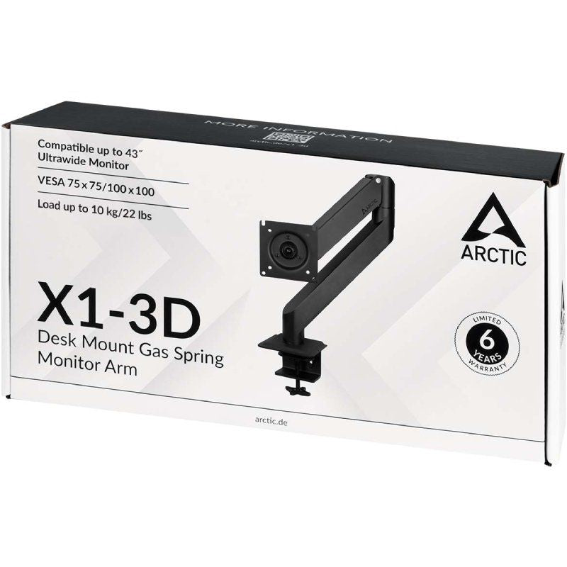 Soporte de Mesa para Monitor Arctic X1-3D
Giratorio
Inclinable
hasta 15kg