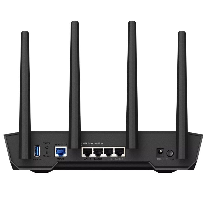 Router Gaming Inalámbrico Asus TUF AX4200
WiFi 6
4200Mbps
2.4GHz 5GHz
4 Antenas
WiFi 802.11ax/ac/n/a
- n/b/g