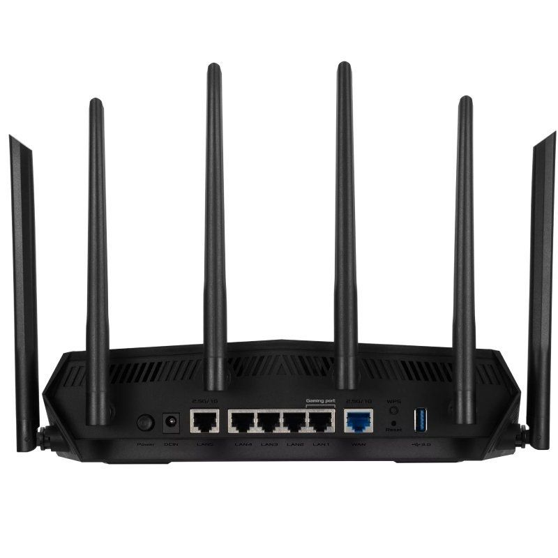 Router Gaming Inalámbrico Asus TUF AX6000
WiFi 6
6000Mbps
2.4GHz 5GHz
6 Antenas
WiFi 802.11ax/ac/n/a
- n/b/g