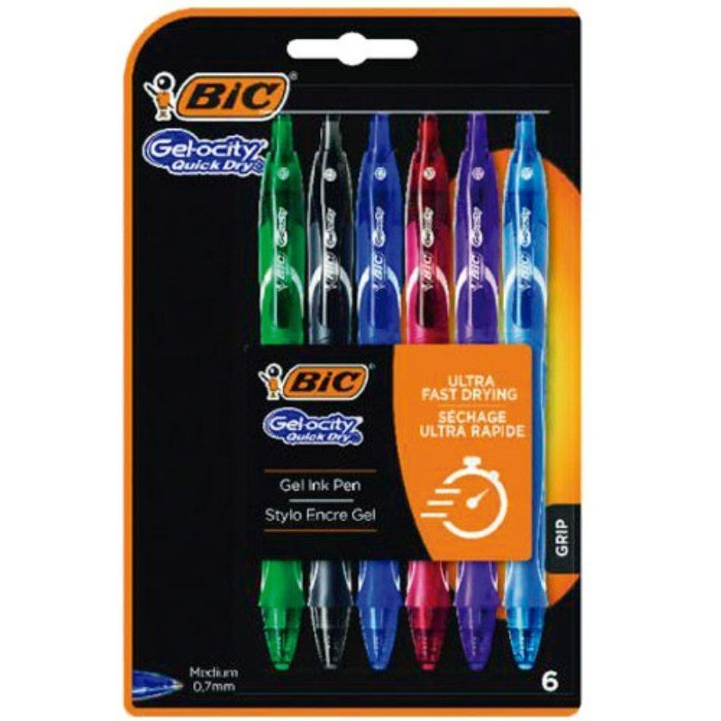 Bolígrafos de Tinta de Gel Retráctil Bic Gelocity Quick Dry 964769
6 unidades
Surtidos