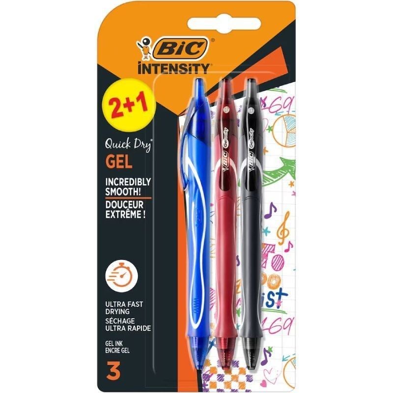 Bolígrafo de Tinta de Gel Retráctil Bic Gelocity Quick Dry 972035
3 unidades
Surtidos