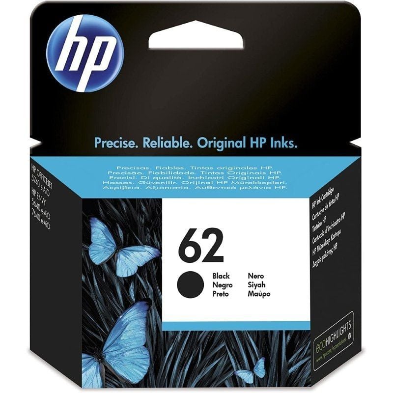 Cartucho de Tinta Original HP nº62
Negro