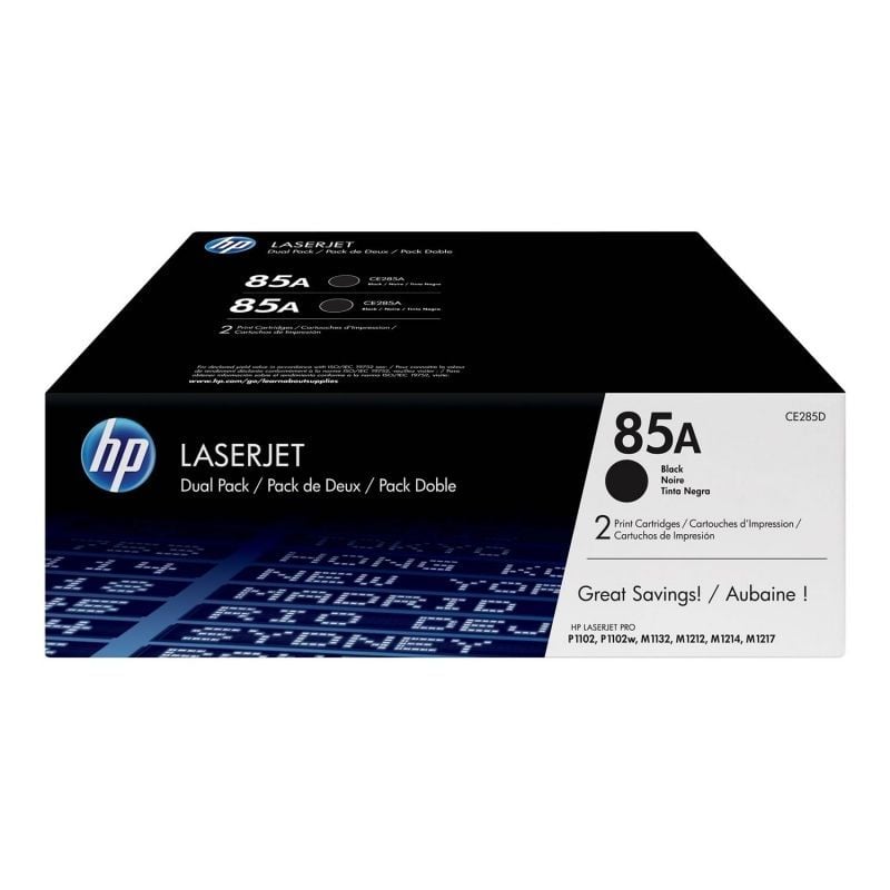 Toner Original HP nº85A Multipack
2x Negro