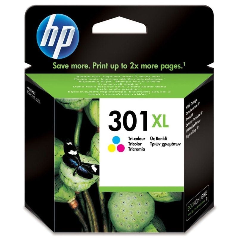 Cartucho de Tinta Original HP nº301 XL Alta Capacidad
Tricolor