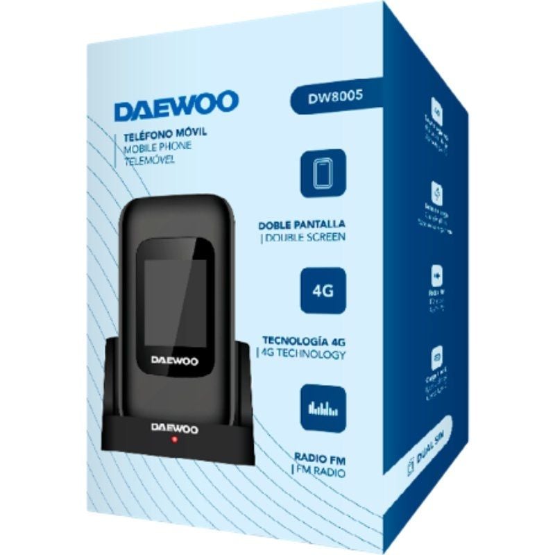 Teléfono Móvil Daewoo DW8005 para Personas Mayores
4G
Negro