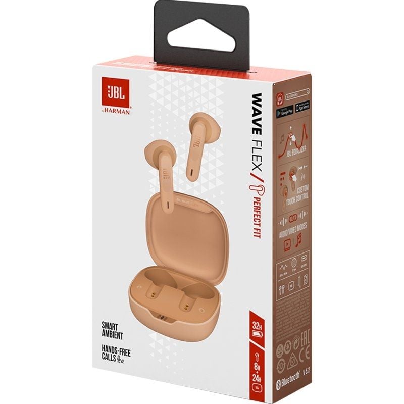 Auriculares Bluetooth JBL Wave Flex con estuche de carga
Autonomía 8h
Beige
