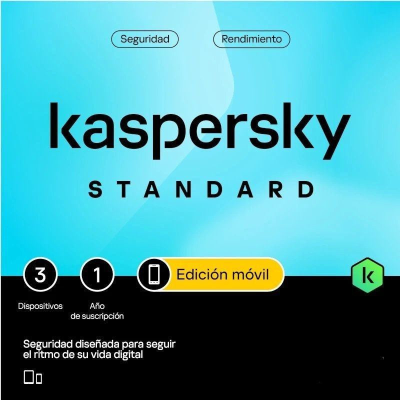 Kaspersky Standard Mobile para Android
3 Dispositivos
1 Año