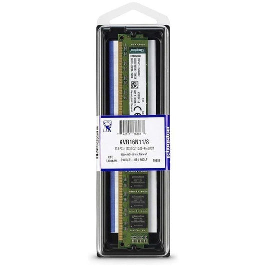Memoria RAM Kingston ValueRAM 8GB
DDR3
1600MHz
1.5V
CL11
DIMM