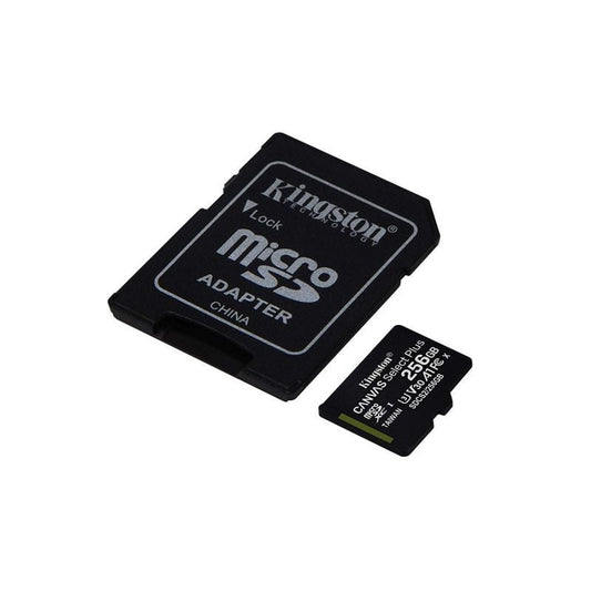 Tarjeta de Memoria Kingston CANVAS Select Plus 256GB microSD XC con Adaptador
Clase 10
100MBs