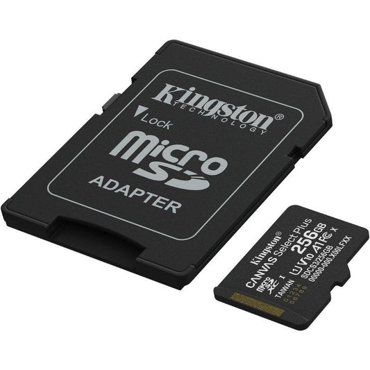 Tarjeta de Memoria Kingston CANVAS Select Plus 256GB microSD XC con Adaptador
Clase 10
150MBs