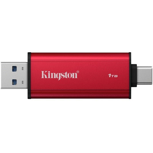 Disco Externo SSD Kingston Dual Portable SSD 1TB
USB Tipo-C y USB 3.2
Rojo