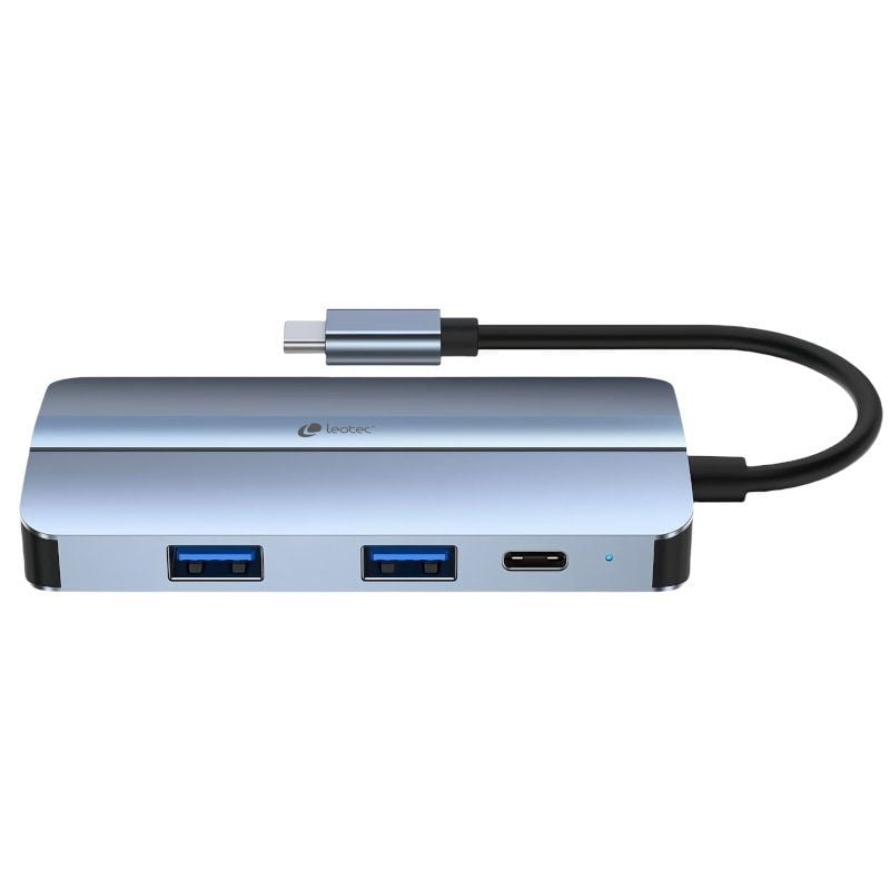 Docking USB Tipo-C Leotec LEDS04
2xUSB
1xUSB Tipo-C
1xUSB Tipo-C PD
1xHDMI 4K
1xVGA
1xAudio
Azul