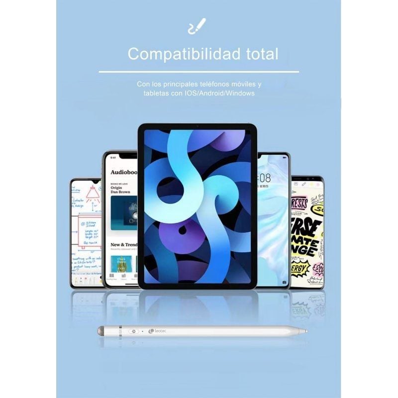 Lápiz Electrónico Leotec LESTP04W Stylus ePen Plus para Android, IOS y Windows
Blanco