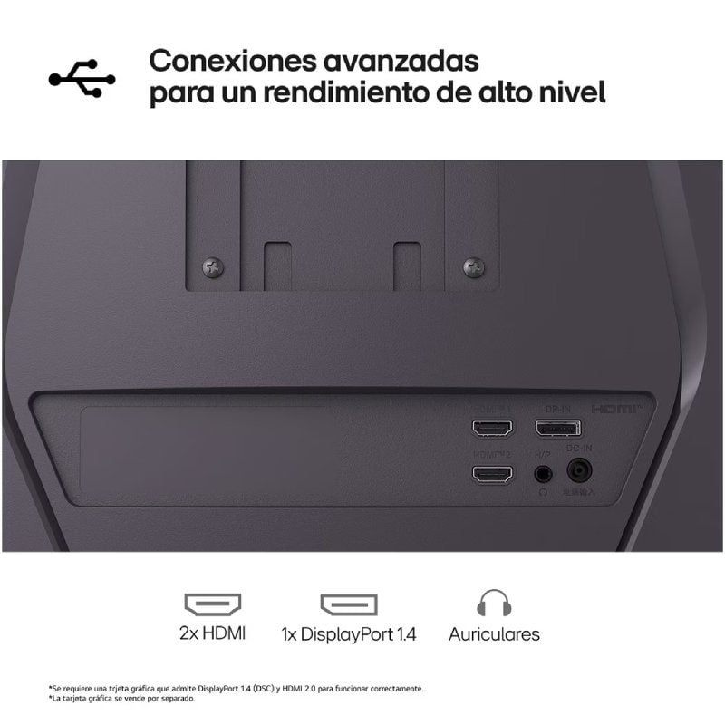 Monitor Gaming Curvo LG UltraGear 32G600A-B 31.5"
QHD
1ms
180Hz
VA
Regulable en altura
Negro