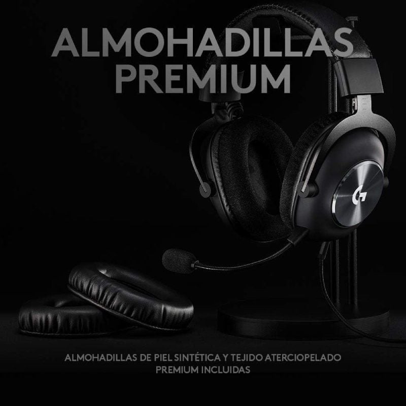 Auriculares Gaming con Micrófono Logitech G Pro X
Jack 3.5
USB
Negros