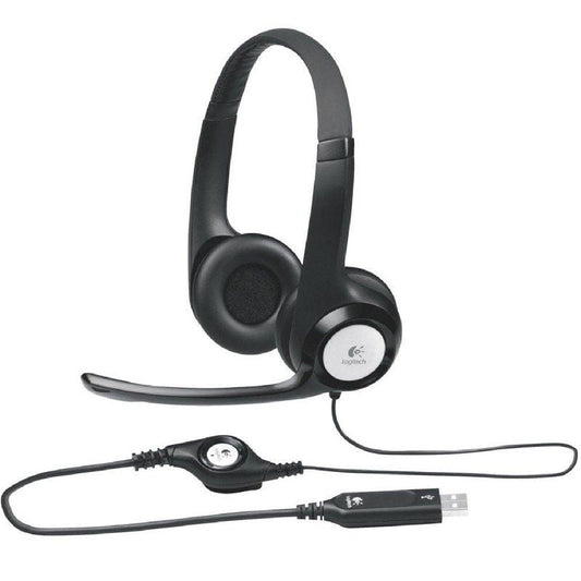 Logitech Auricular+Mic H390 USB Negro