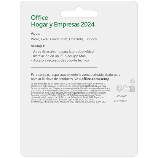 Microsoft Office 2024 Hogar y Empresa PKC