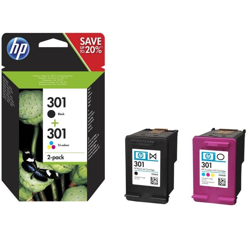 HP Cartucho Multipack 301 Negro+Color