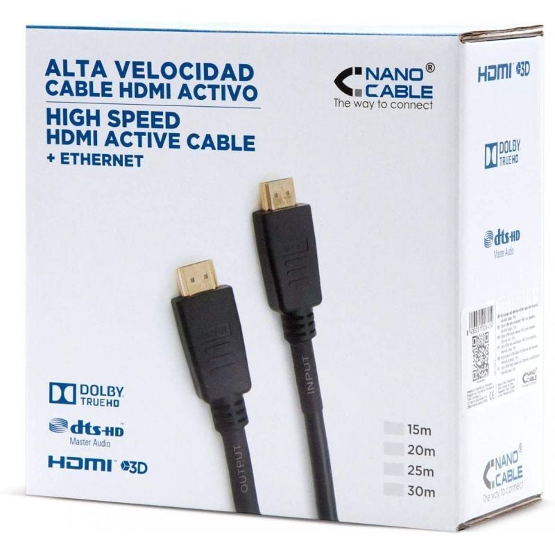 Cable HDMI 1.4 Nanocable 10.15.1815
HDMI Macho - HDMI Macho
15m
Negro