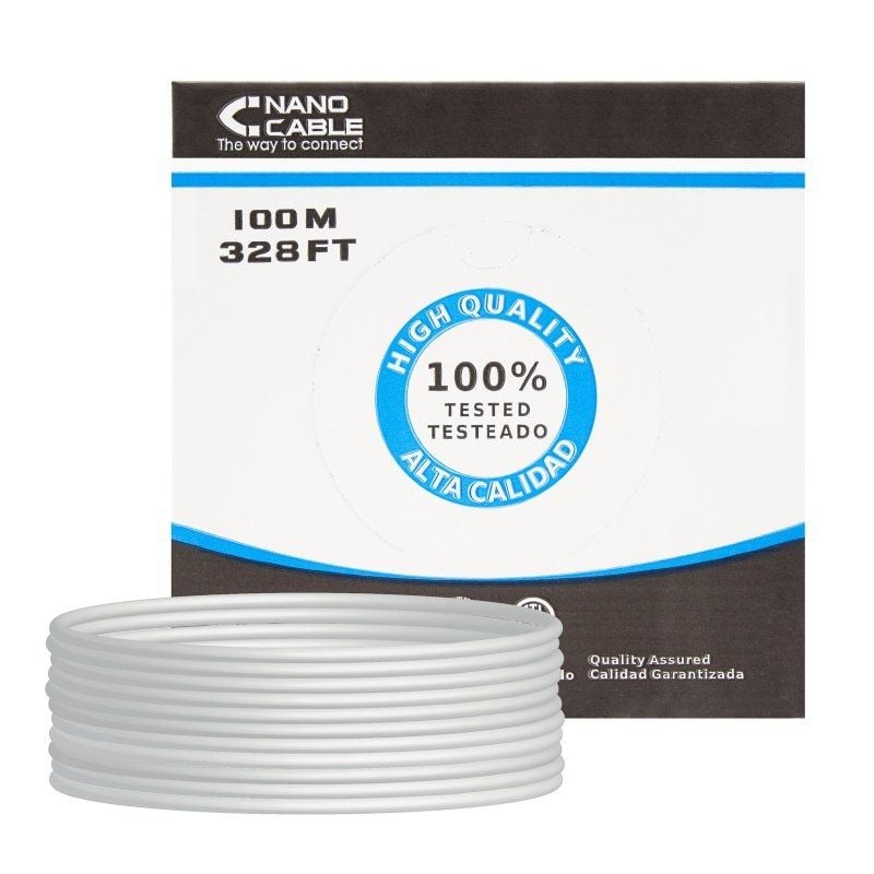 Bobina de Cable RJ45 FTP Nanocable 10.20.0702-FLEX Cat.5e
100m
Gris