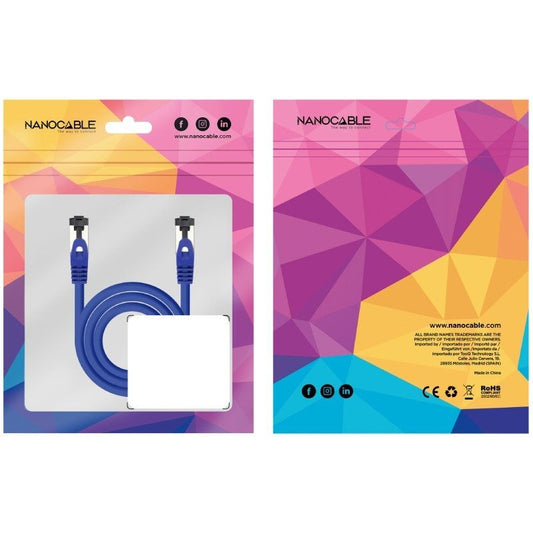 Cable de Red RJ45 SSTP Nanocable 10.20.2000-BL Cat.8.1
50cm
Azul