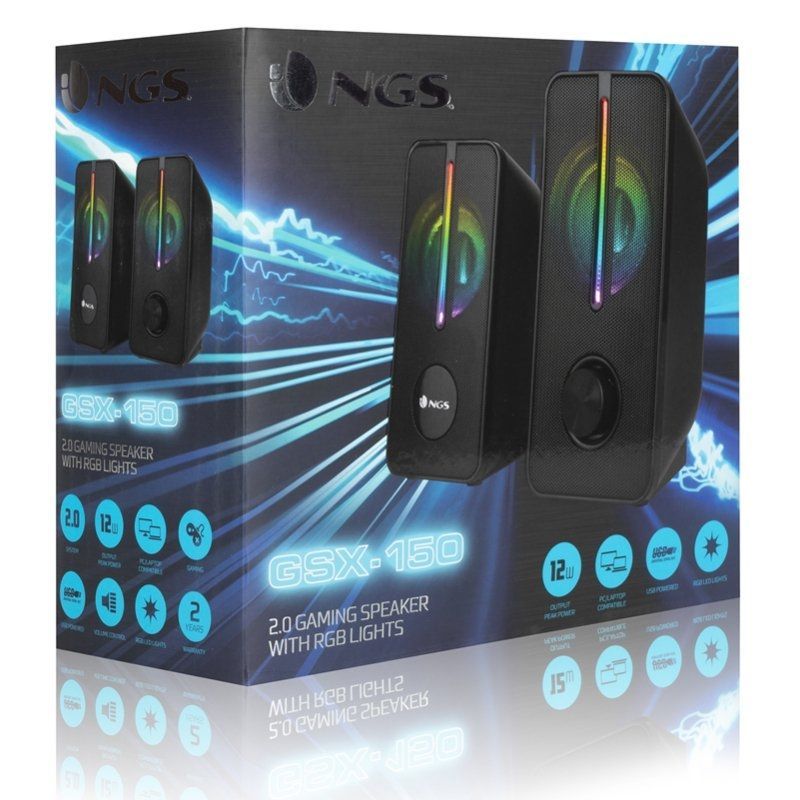 NGS Altavoces GAMING RGB 12W USB GSX-150