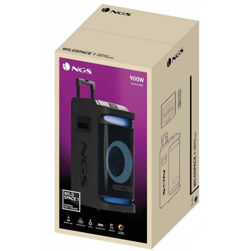 Altavoz Portable con Bluetooth NGS Wild Space 1
900W