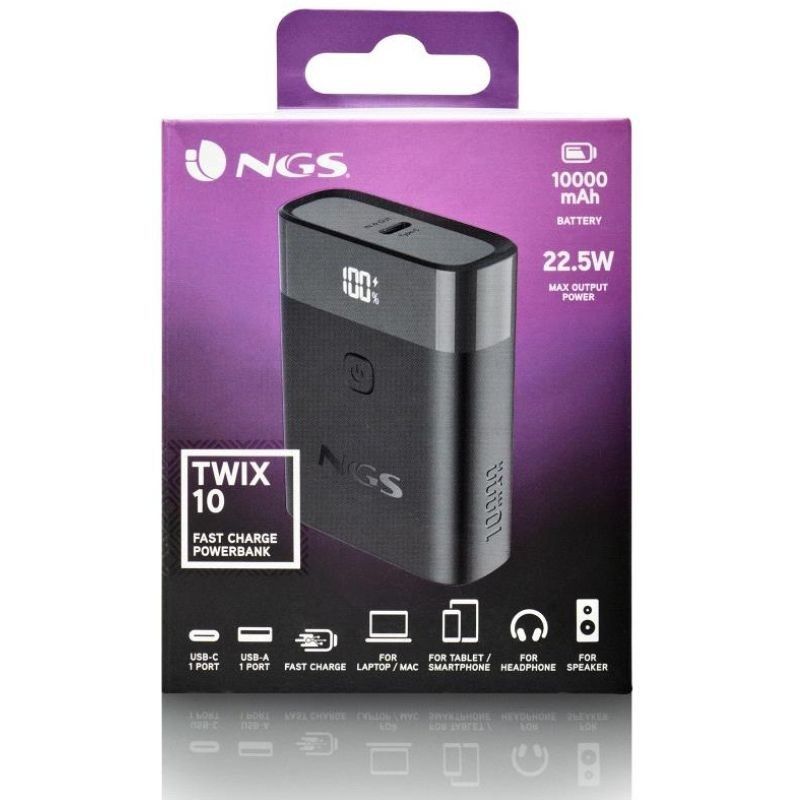 NGS BATERIA EXTERNA PORTATIL CARGA RAPIDA 22,5W