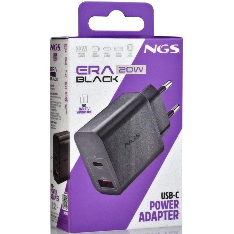 Cargador de Pared GaN NGS Era 20W
1xUSB Tipo-C
1xUSB
20W