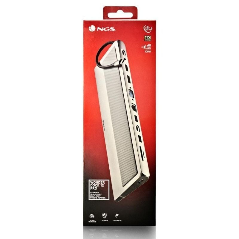Docking USB Tipo-C NGS WonderDock 12 Pro
3xUSB
2xHDMI 4K
1xVGA
1xRJ45
1xLector de Tarjetas
1xJack 3.5
1xUSB Tipo-C PD
Gris