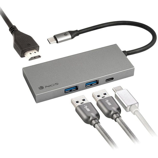 Docking USB Tipo-C NGS WonderDock4 Pro
2xUSB
1xUSB Tipo-C DP
1xHDMI 4K