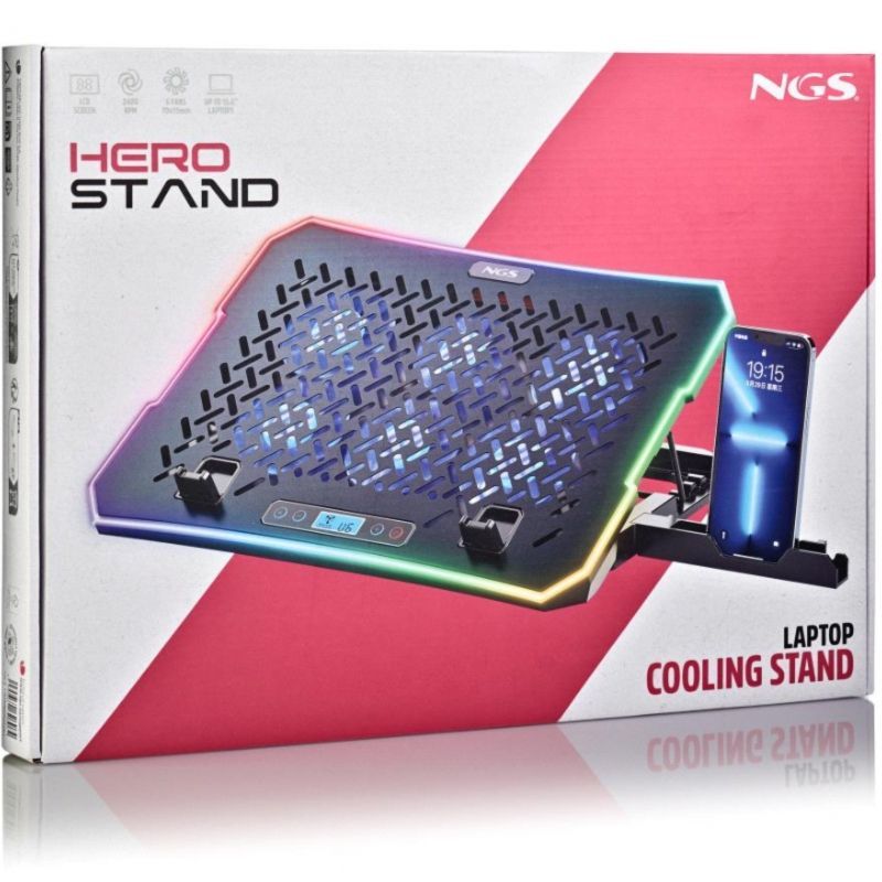 Soporte Refrigerante NGS Hero Stand para Portátiles hasta 15.6"
Iluminación LED