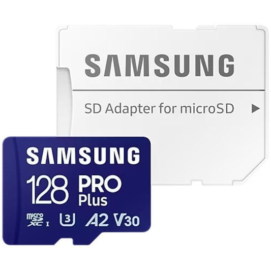 Tarjeta de Memoria Samsung PRO Plus 2023 128GB microSD XC
Clase 10
180MBs